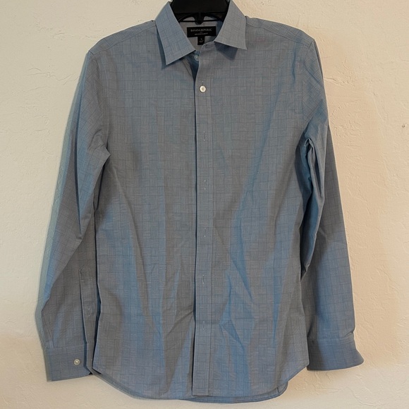 Banana Republic Other - Banana Republic Slim Fit‎ Dress Shirt – Men’s S, Blue Check, Non-Iron